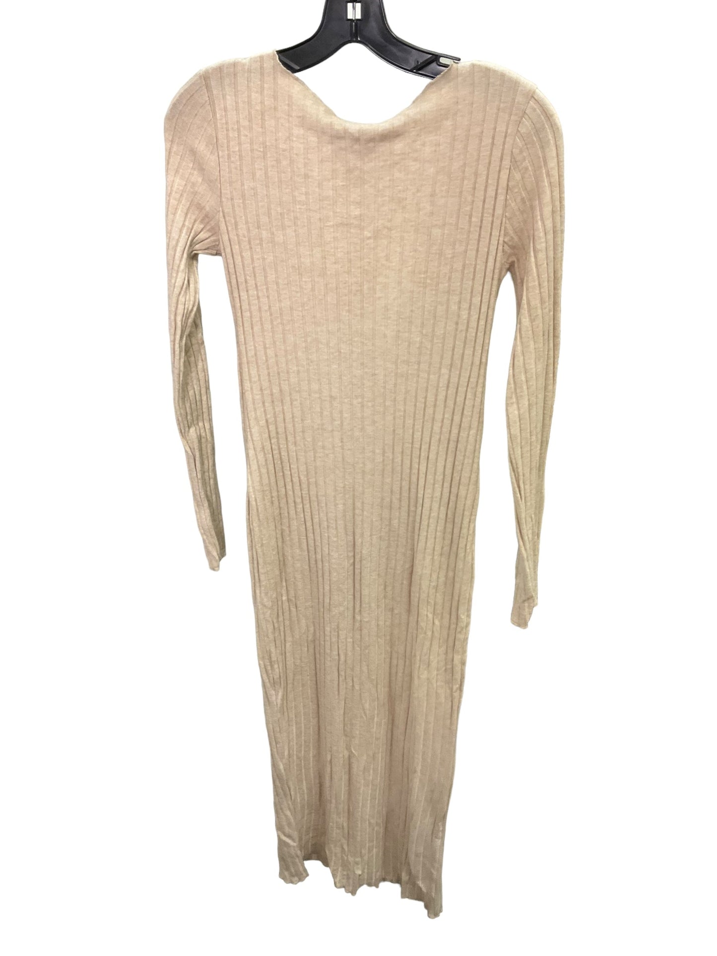 Dress Casual Maxi By Zara In Beige, Size: L