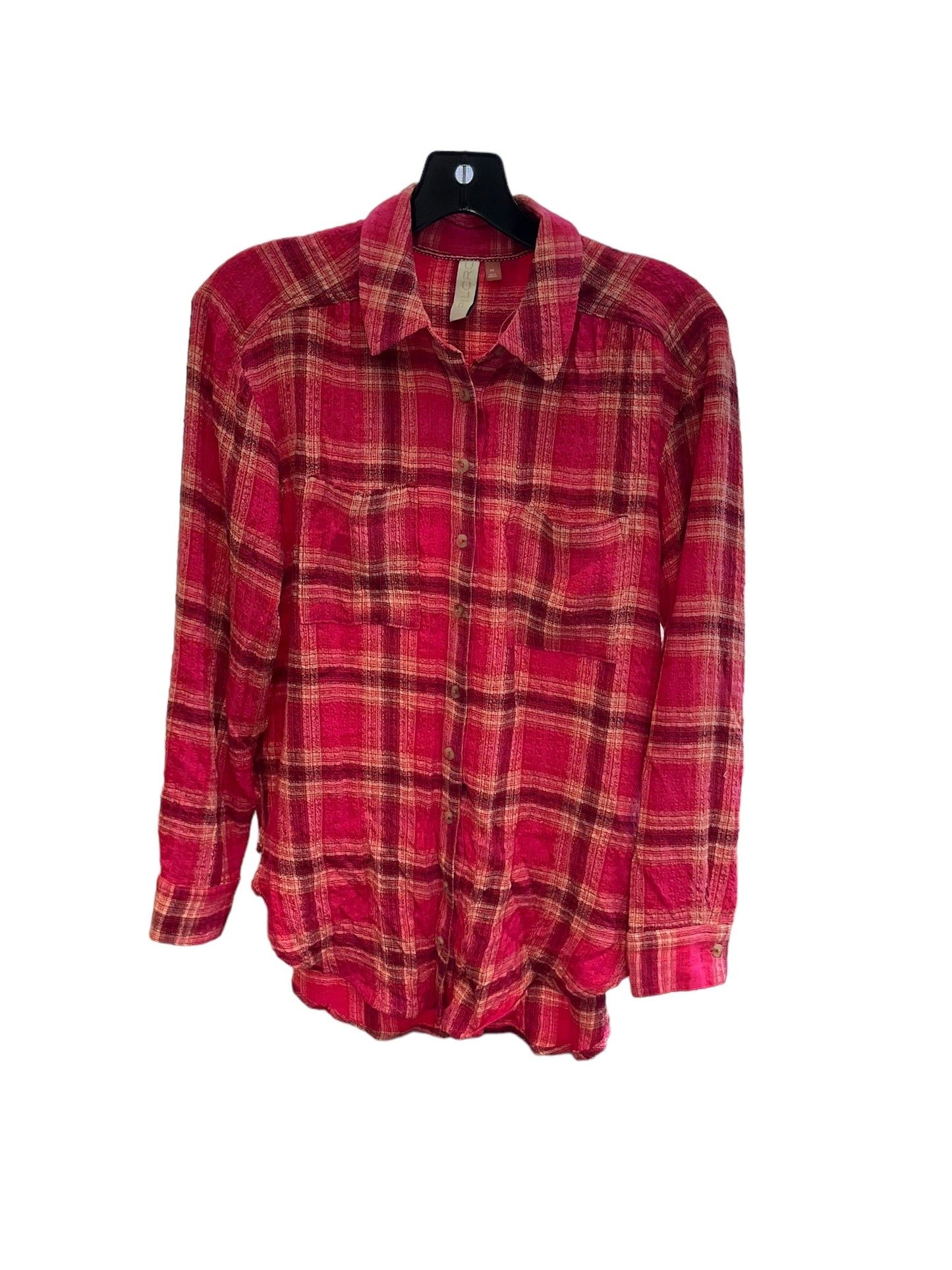 Top Long Sleeve By Pilcro In Plaid, Size: Xs