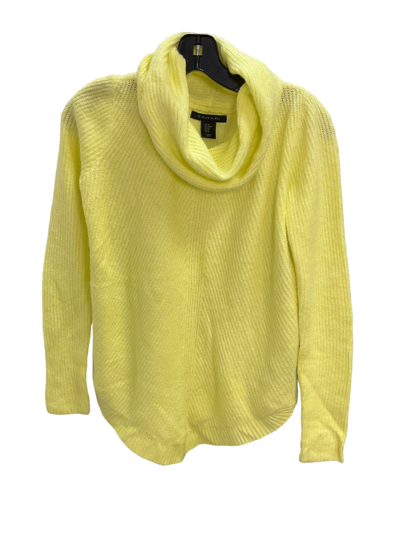 Sweater Designer By Tahari In Yellow, Size: Xs