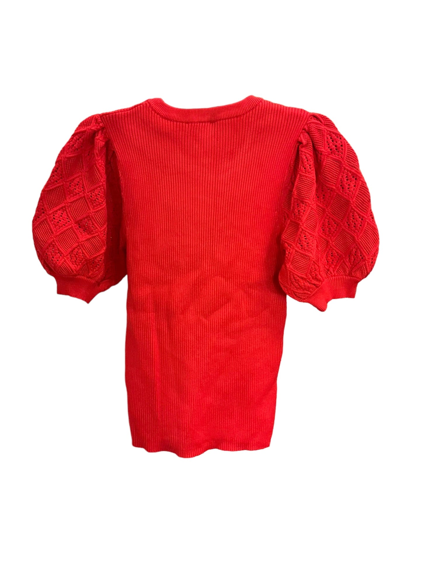 Top Short Sleeve Designer By Elie Tahari In Red, Size: S