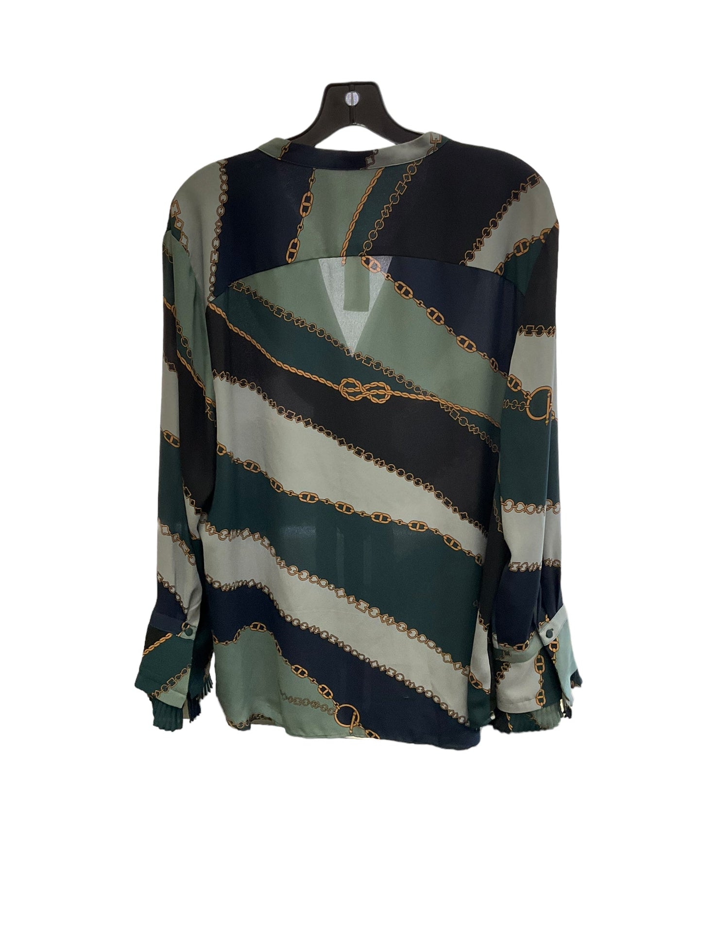 Top Long Sleeve By Ann Taylor In Teal, Size: 18