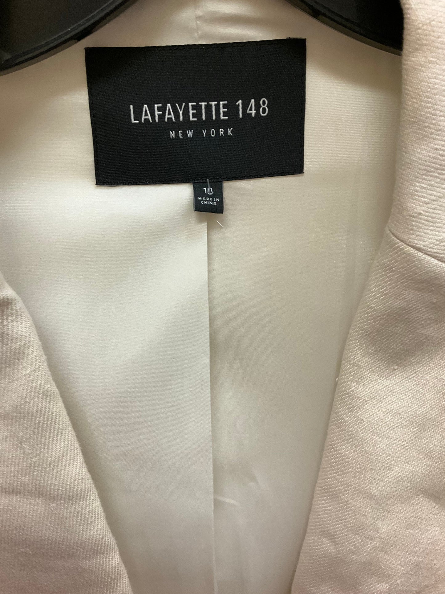 Blazer By Lafayette 148 In Cream, Size: M