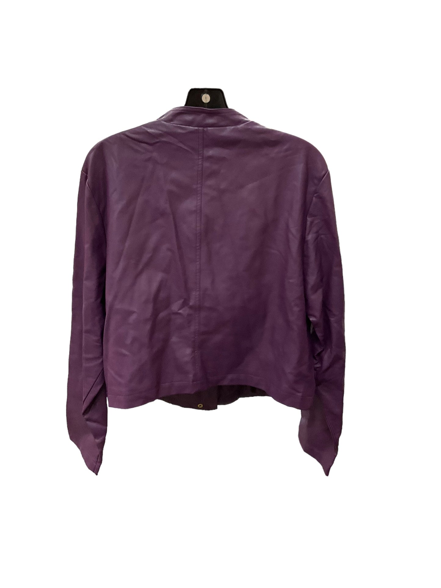 Jacket Moto By Ashley Stewart In Purple, Size: 18