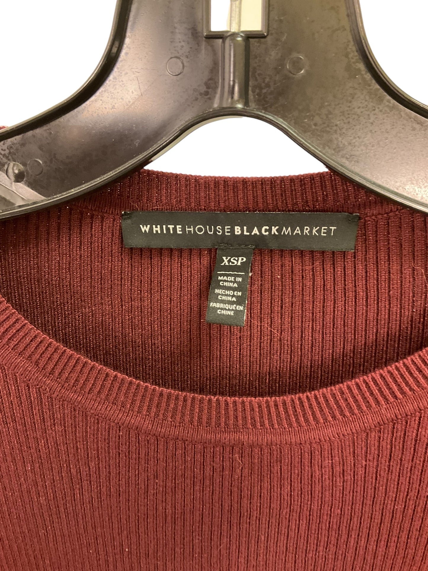 Top Short Sleeve By White House Black Market In Plum, Size: Xs