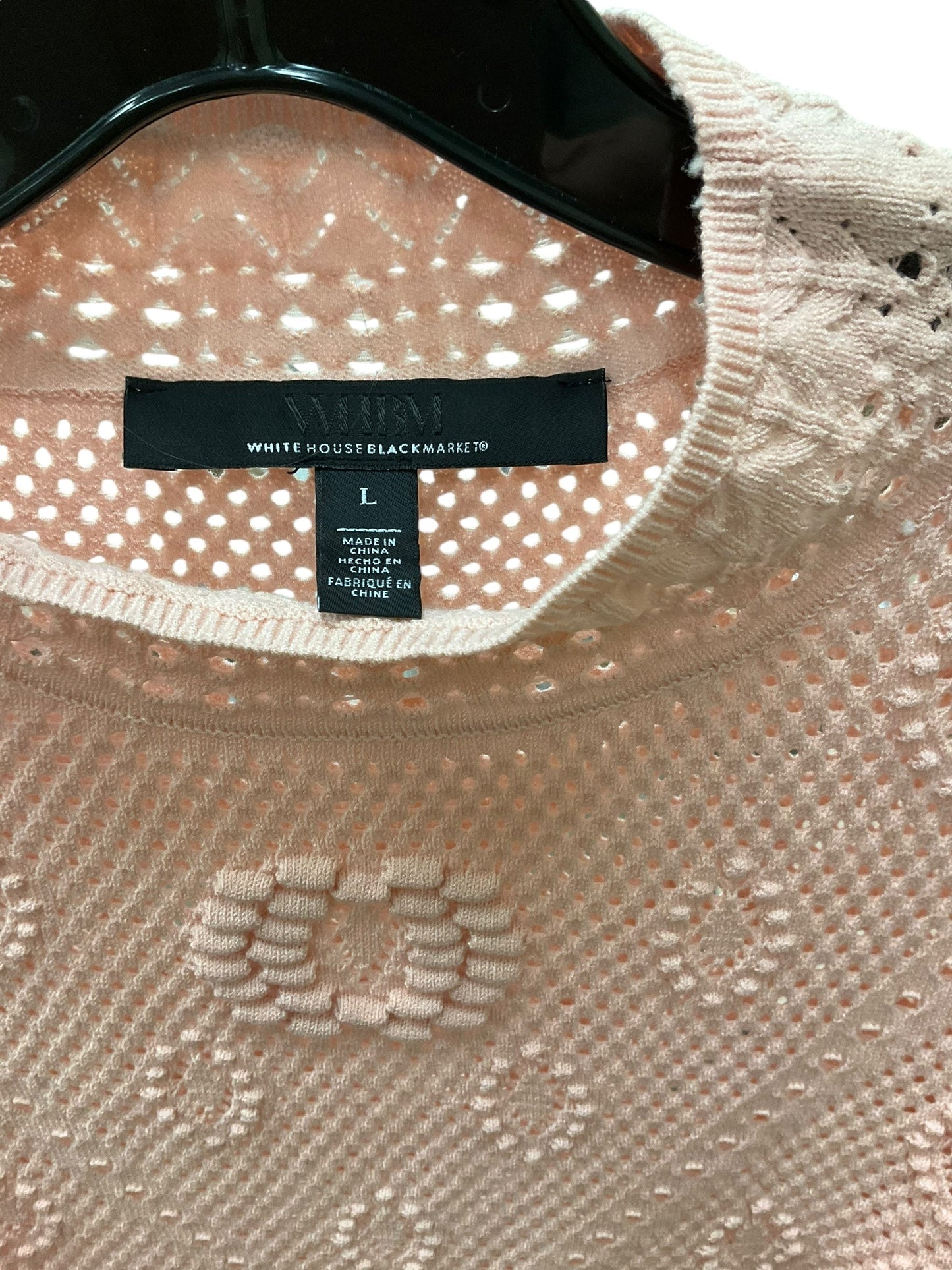 Top Long Sleeve By White House Black Market In Peach, Size: L