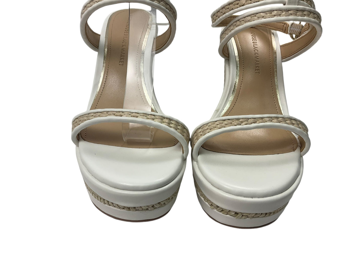 Sandals Heels Wedge By White House Black Market In White, Size: 5.5