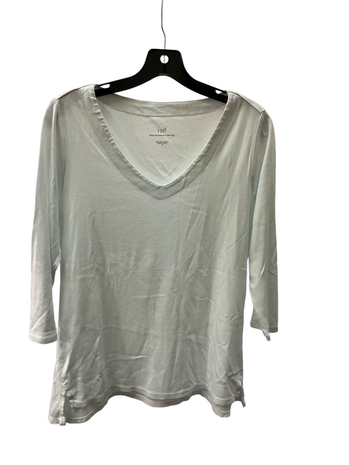 Top Long Sleeve Basic By J Jill In White, Size: M