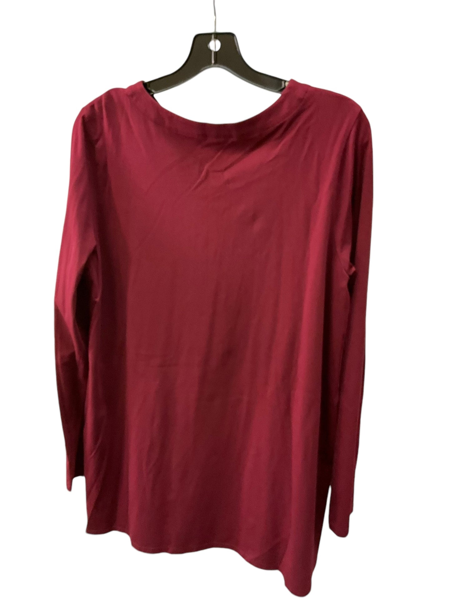 Top Long Sleeve Basic By J Jill In Maroon, Size: M