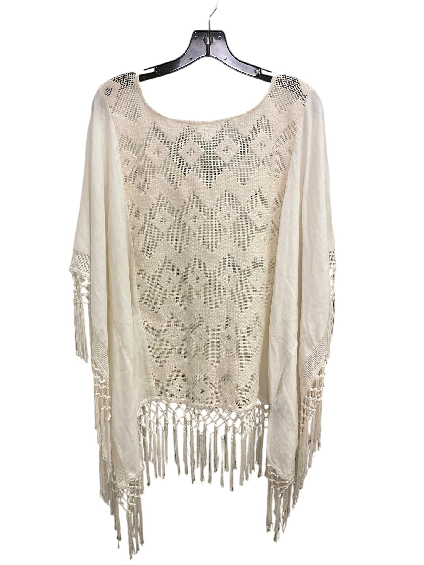 Poncho By Anthropologie In Cream, Size: L