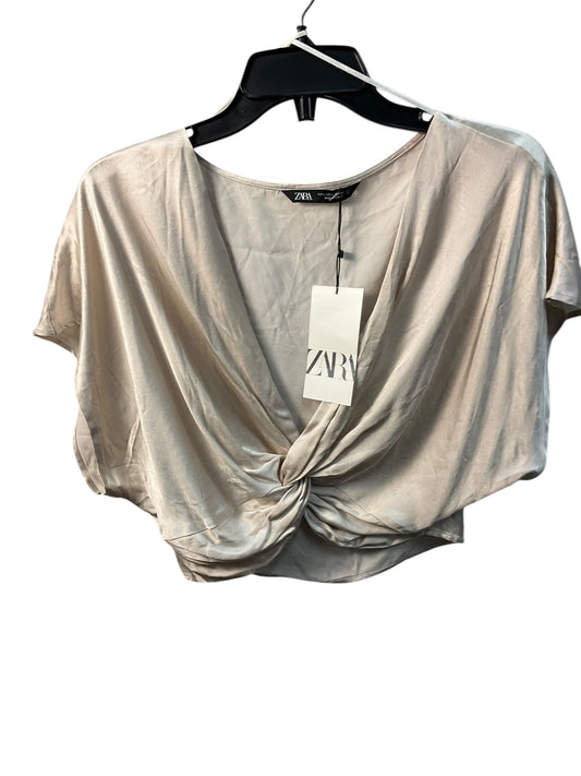 Top Sleeveless By Zara In Beige, Size: L