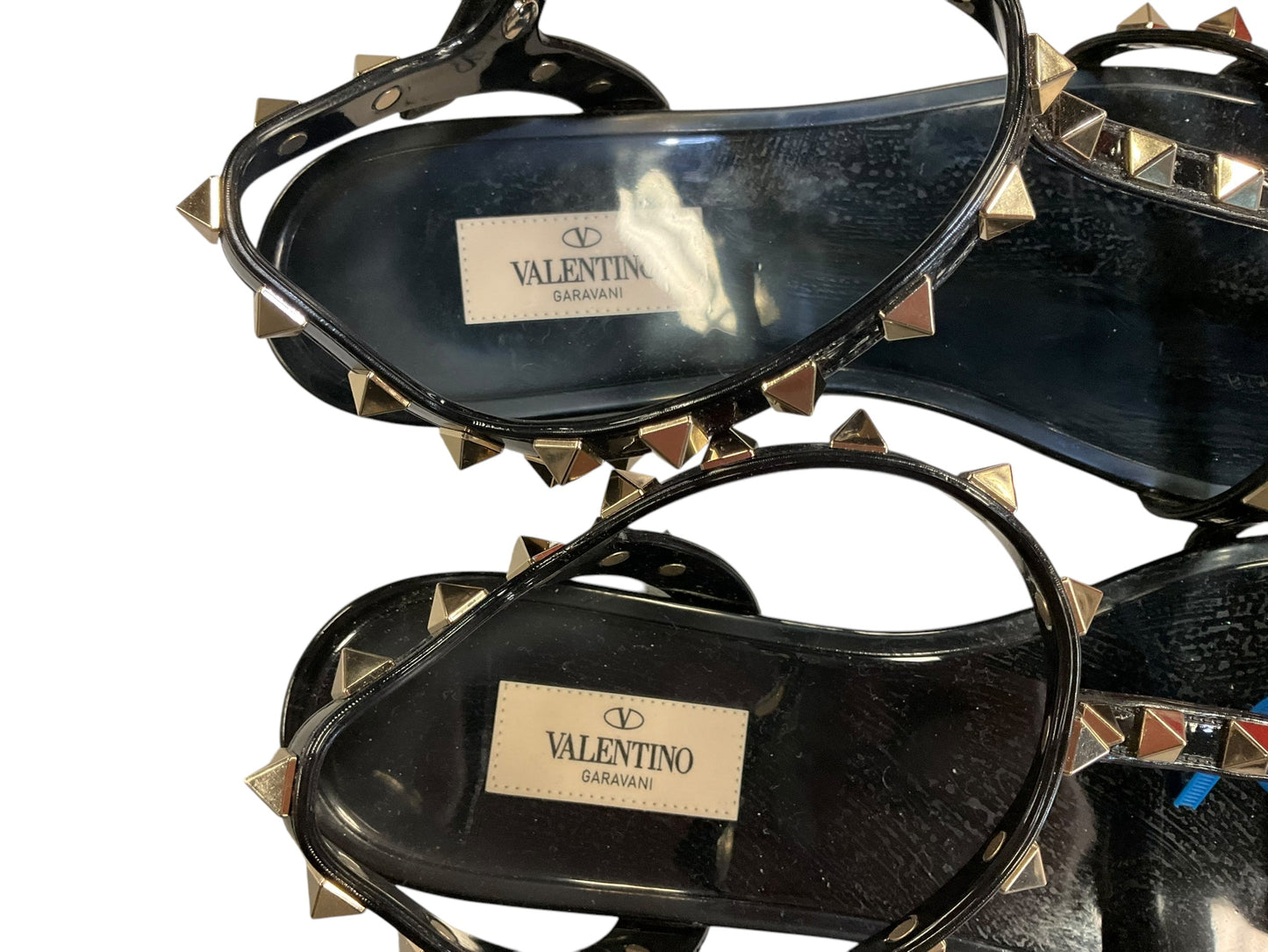 Sandals Luxury Designer By Valentino-garavani In Black, Size: 10