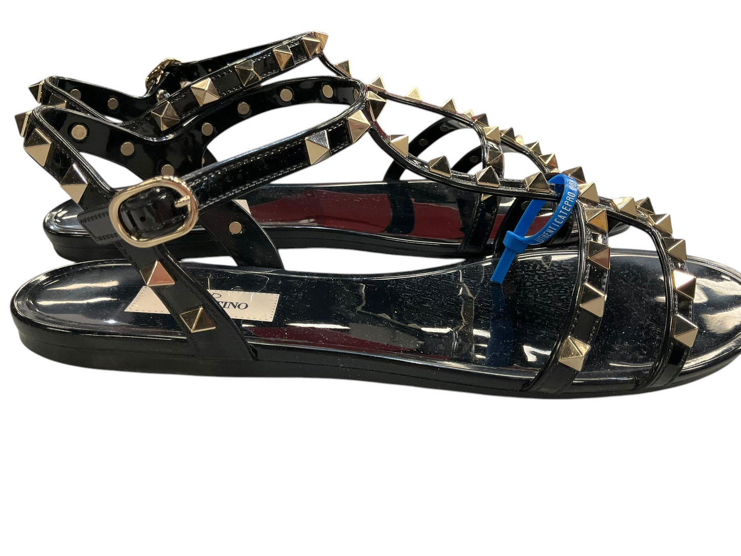 Sandals Luxury Designer By Valentino-garavani In Black, Size: 10