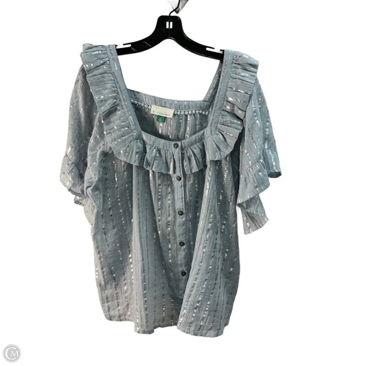 Top Short Sleeve By Anthropologie In Blue, Size: 20