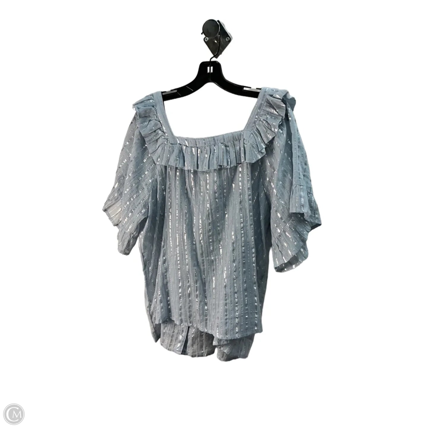 Top Short Sleeve By Anthropologie In Blue, Size: 20