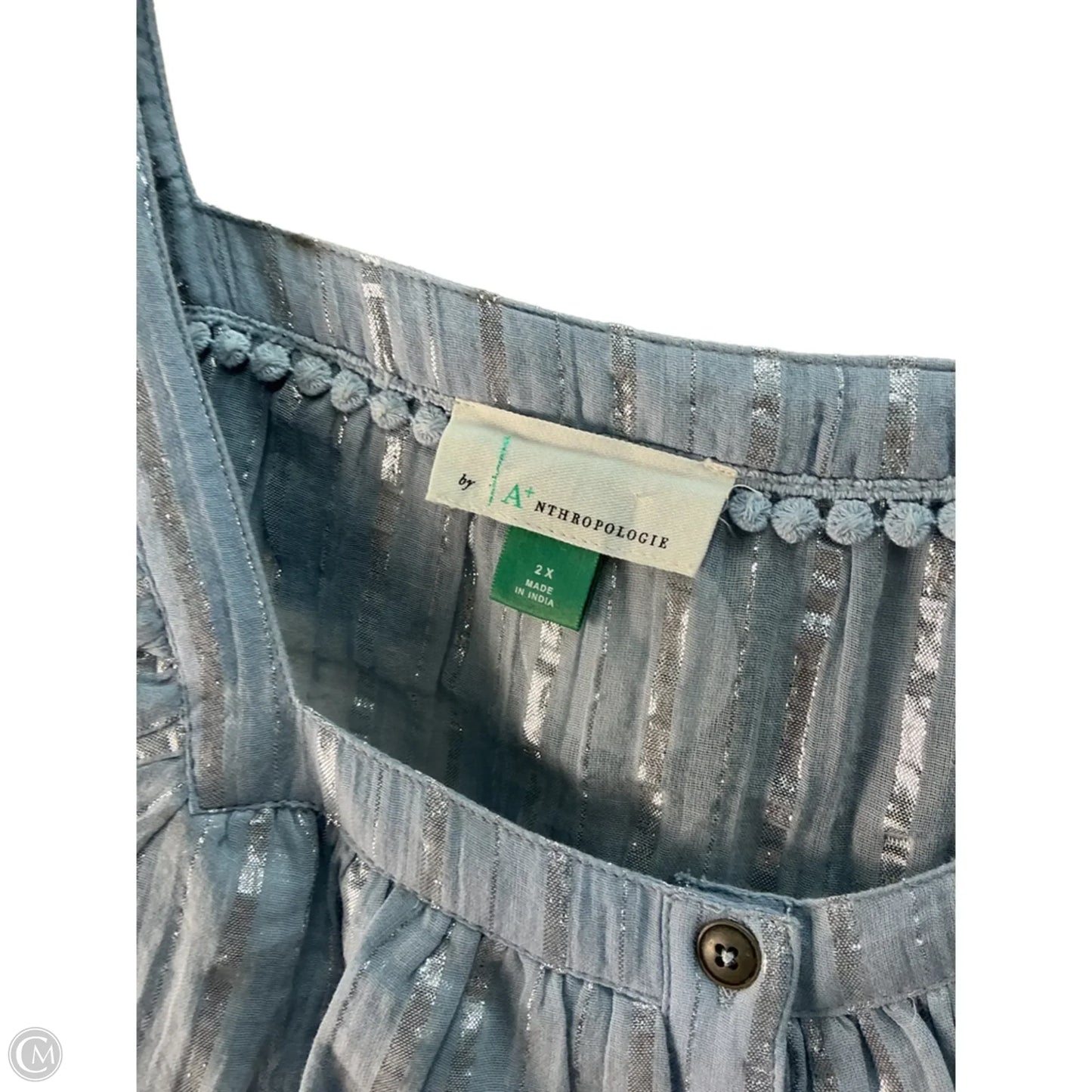 Top Short Sleeve By Anthropologie In Blue, Size: 20