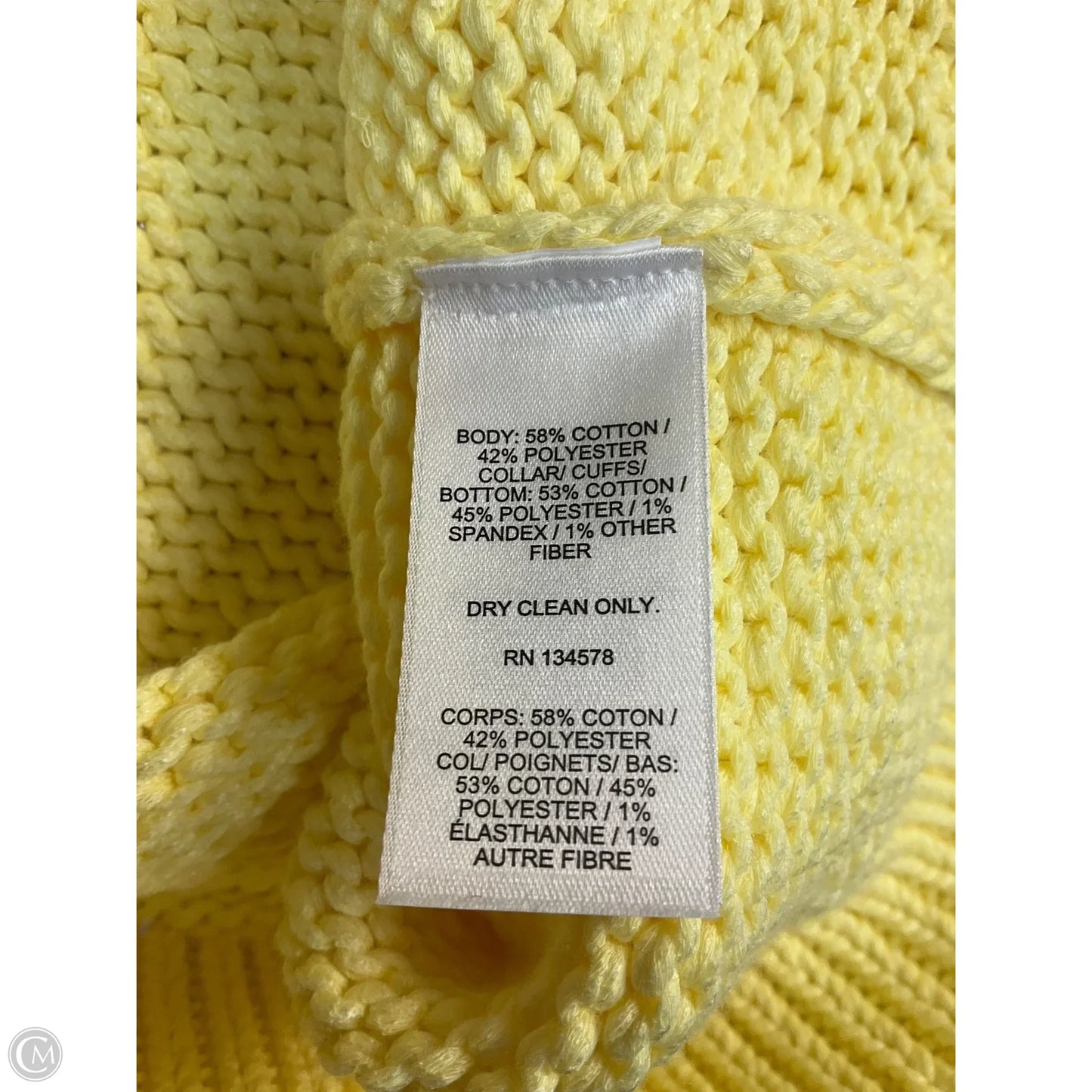 Vest Sweater By Vineyard Vines In Yellow, Size: L