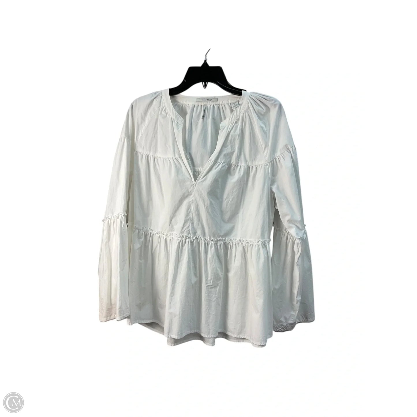 Top Long Sleeve By Scotch & Soda In White, Size: L