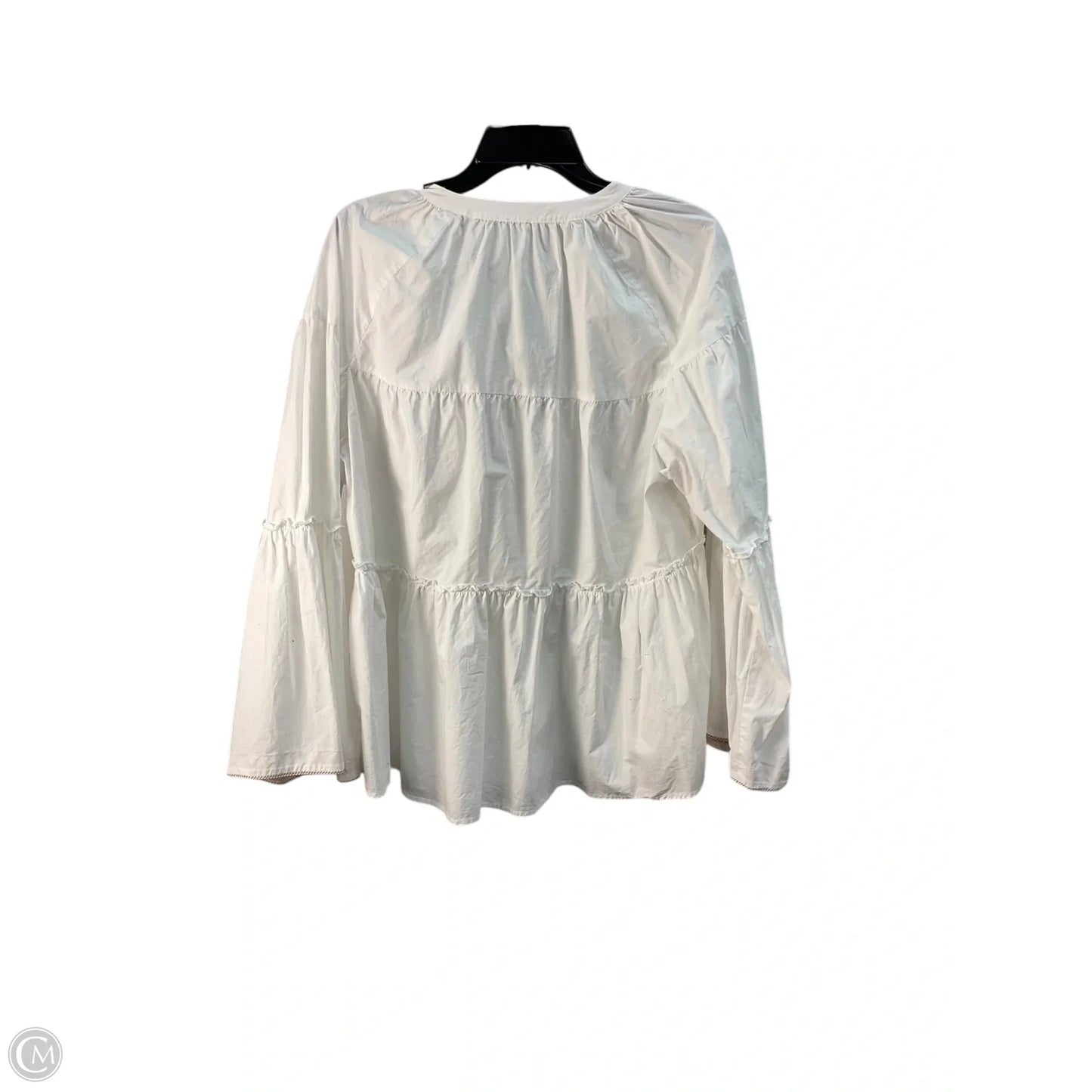 Top Long Sleeve By Scotch & Soda In White, Size: L