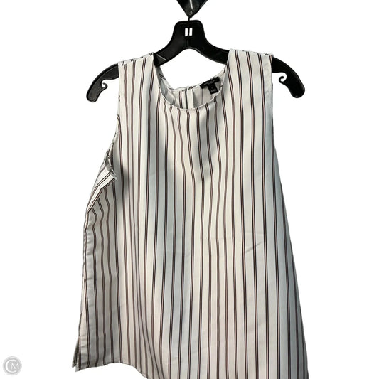 Top Sleeveless By Ann Taylor In White, Size: L