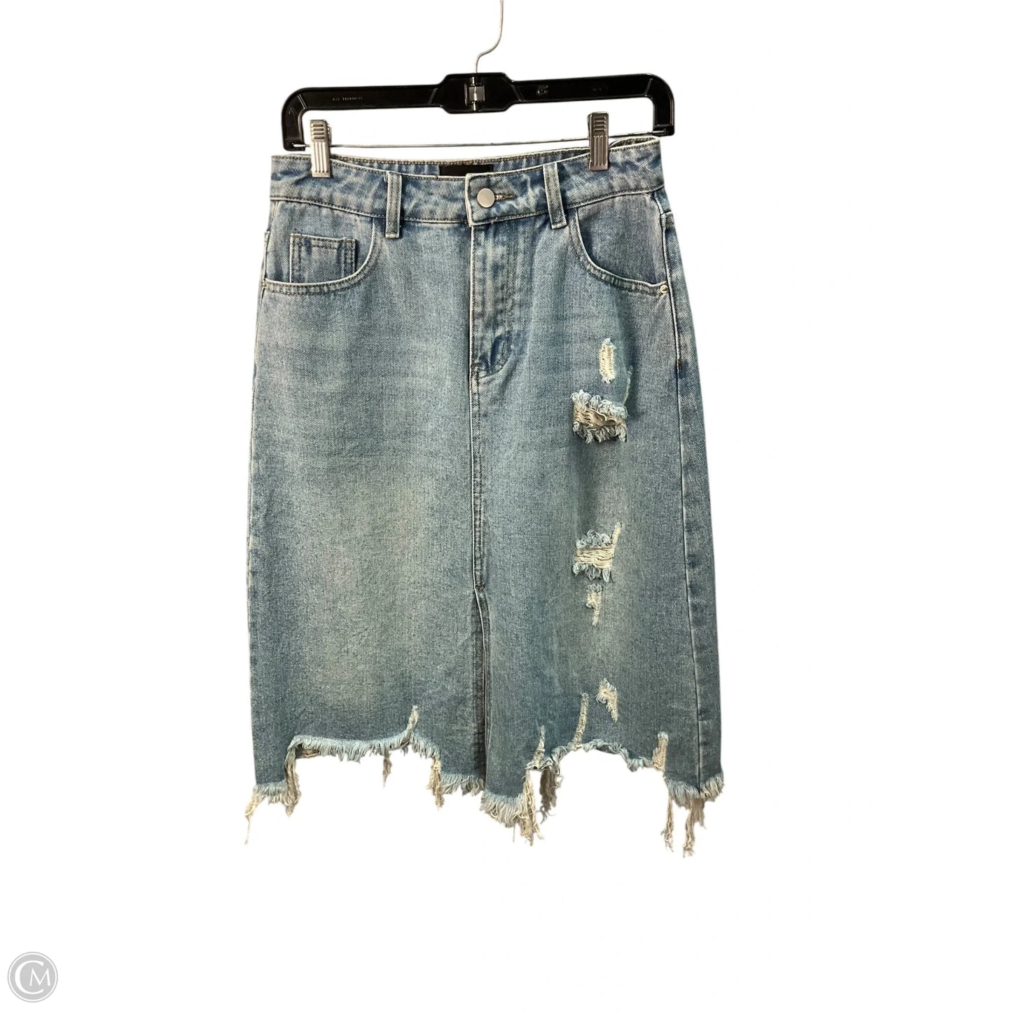 Skirt Midi By Clothes Mentor In Blue Denim, Size: S