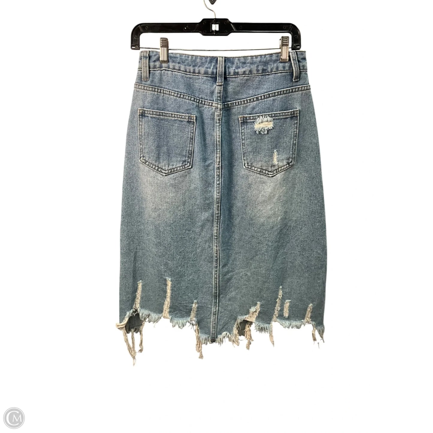 Skirt Midi By Clothes Mentor In Blue Denim, Size: S