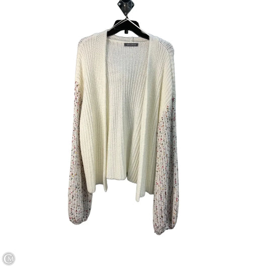 Sweater Cardigan By Clothes Mentor In White, Size: L