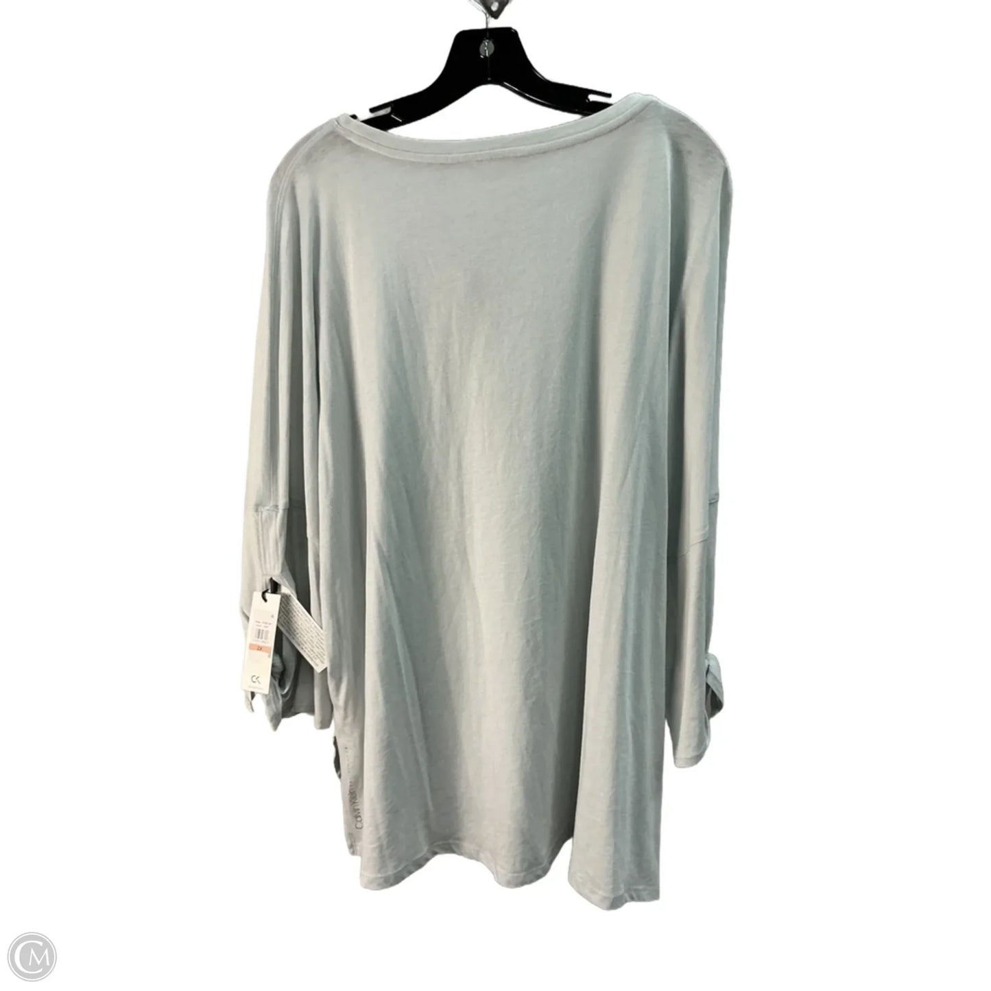 Top 3/4 Sleeve By Calvin Klein Performance In Blue, Size: 22