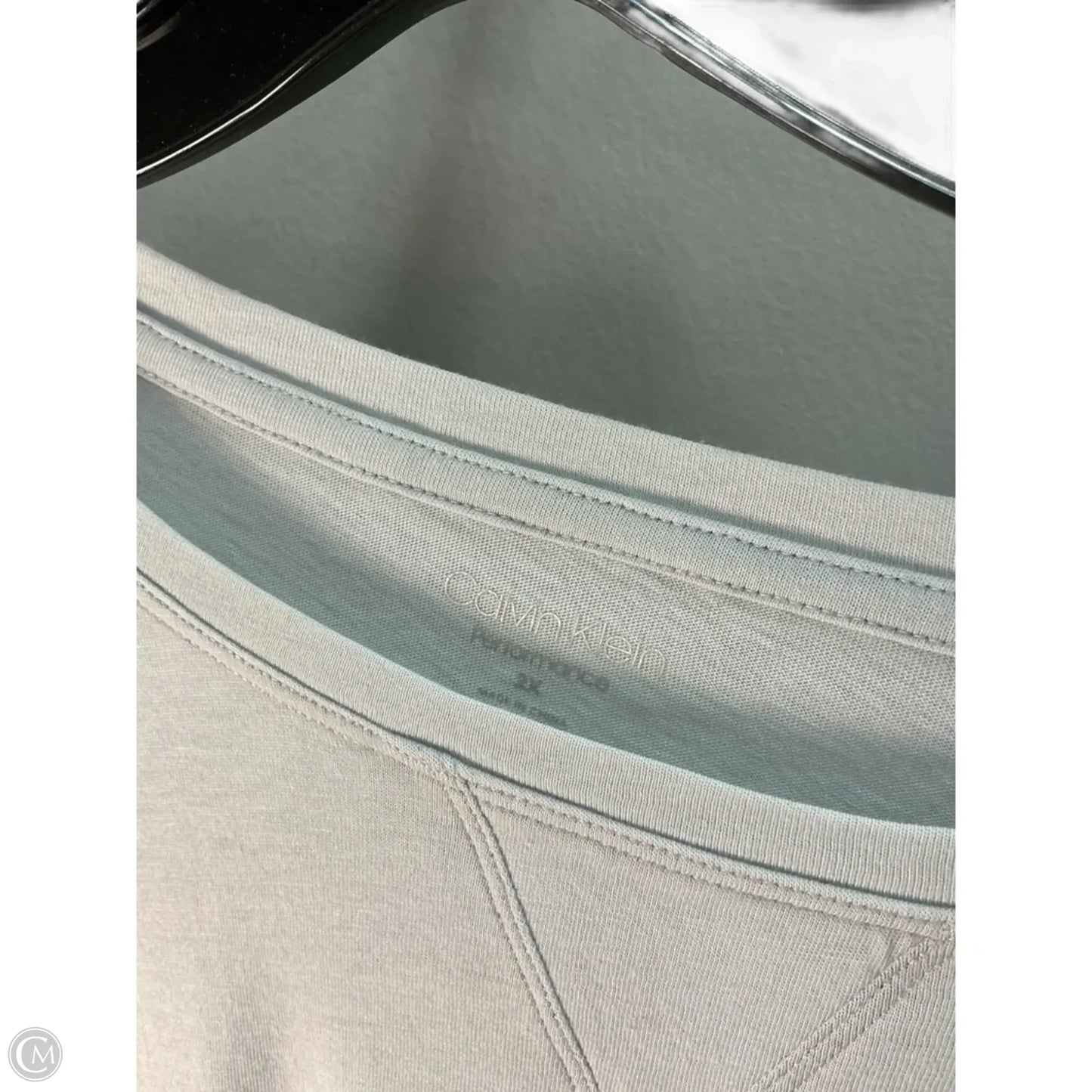 Top 3/4 Sleeve By Calvin Klein Performance In Blue, Size: 22