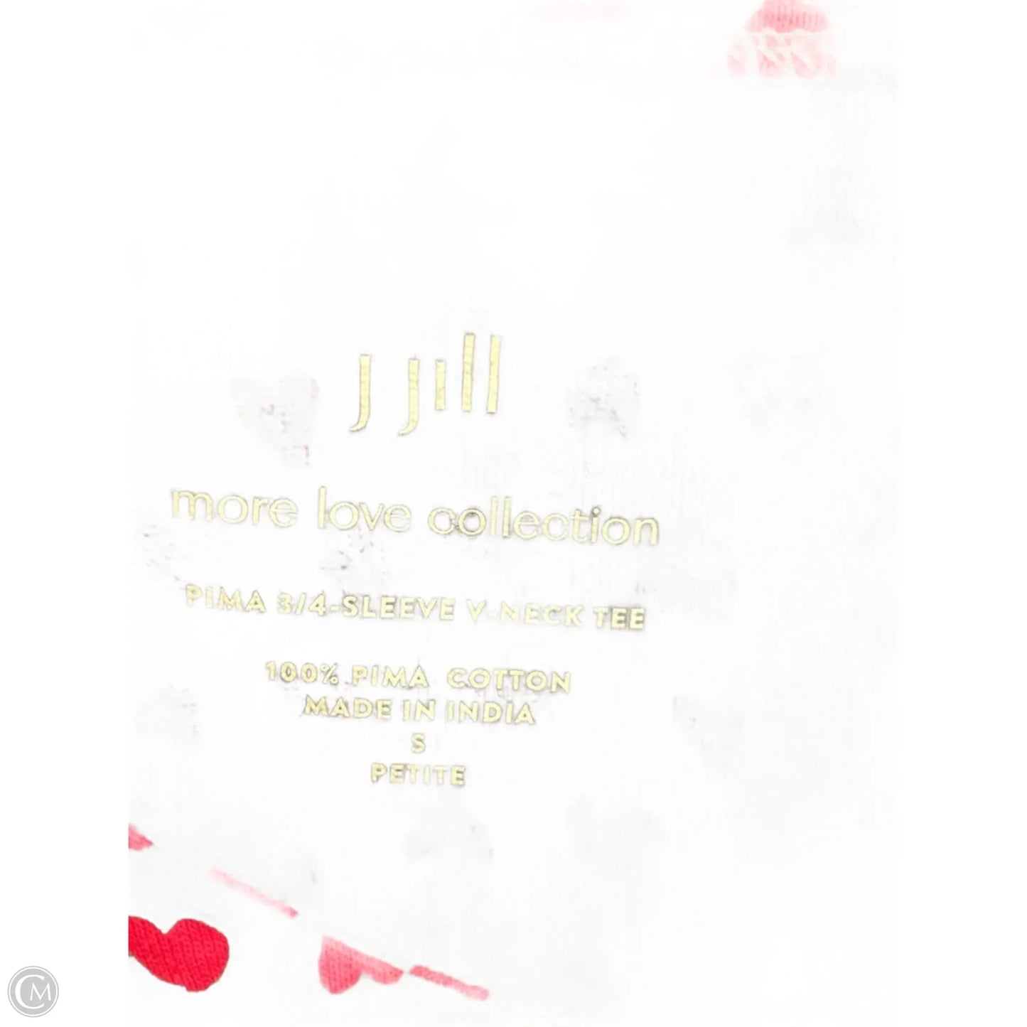 Top 3/4 Sleeve By J. Jill In Blue & Red, Size: S