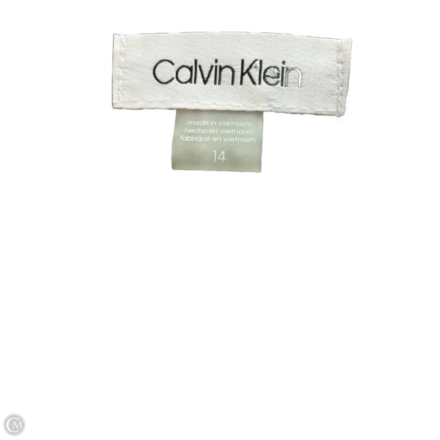 Dress Work By Calvin Klein In Black & Grey, Size: Xl