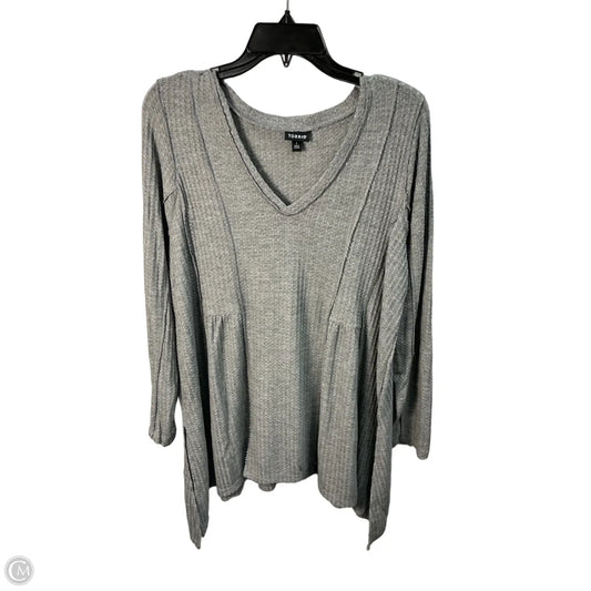 Top Long Sleeve By Torrid In Grey, Size: 14
