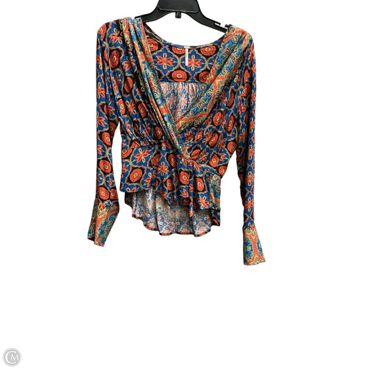 Top Long Sleeve By Free People In Multi-colored, Size: Xs