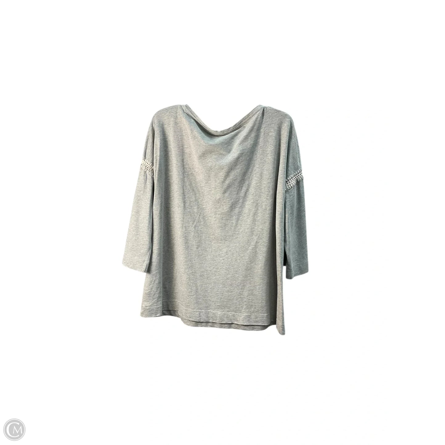Top 3/4 Sleeve By Pure Jill In Grey, Size: L
