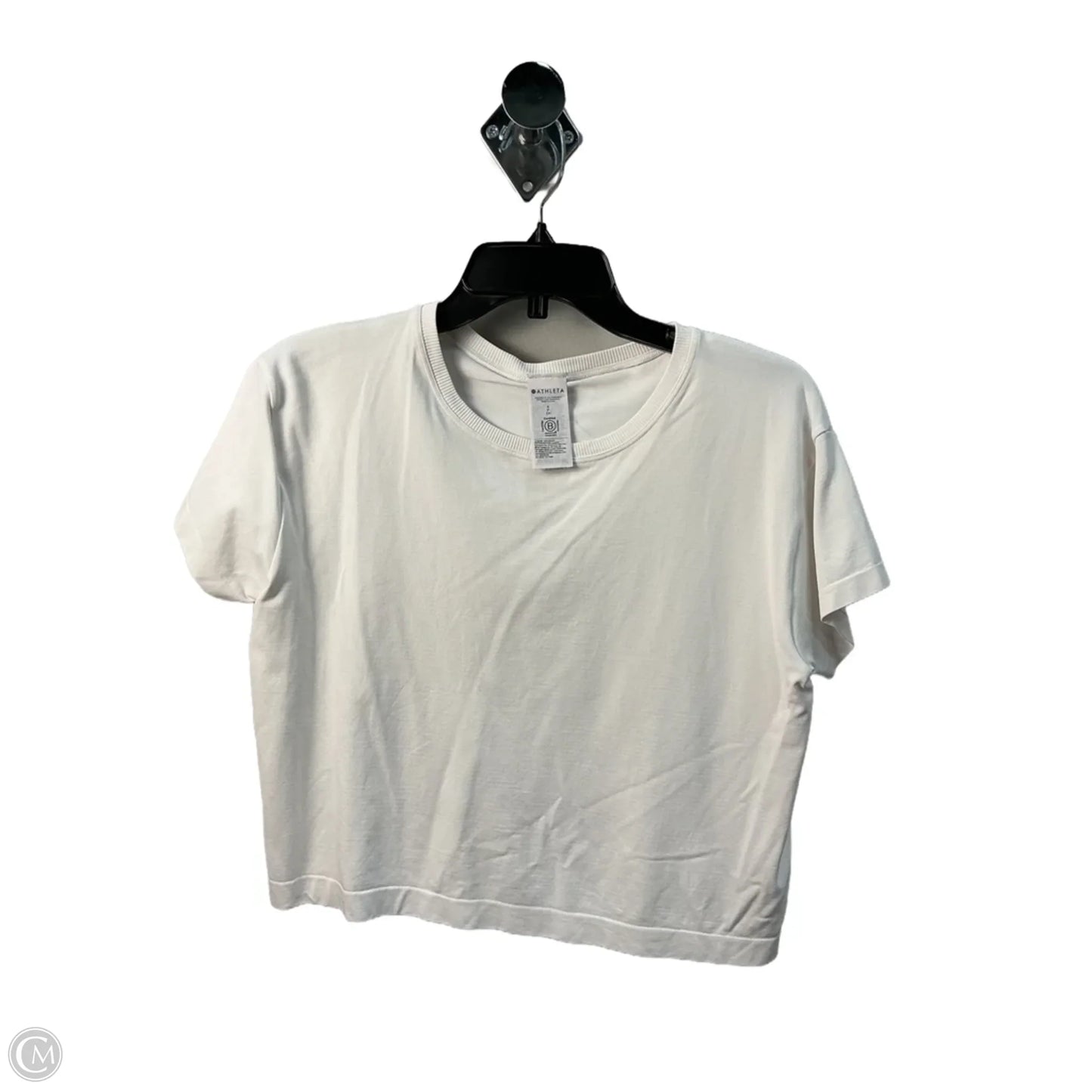 Athletic Top Short Sleeve By Athleta In White, Size: S