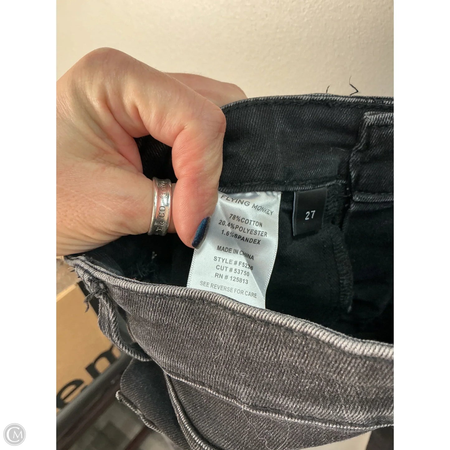 Jeans Straight By Flying Monkey In Black, Size: 4