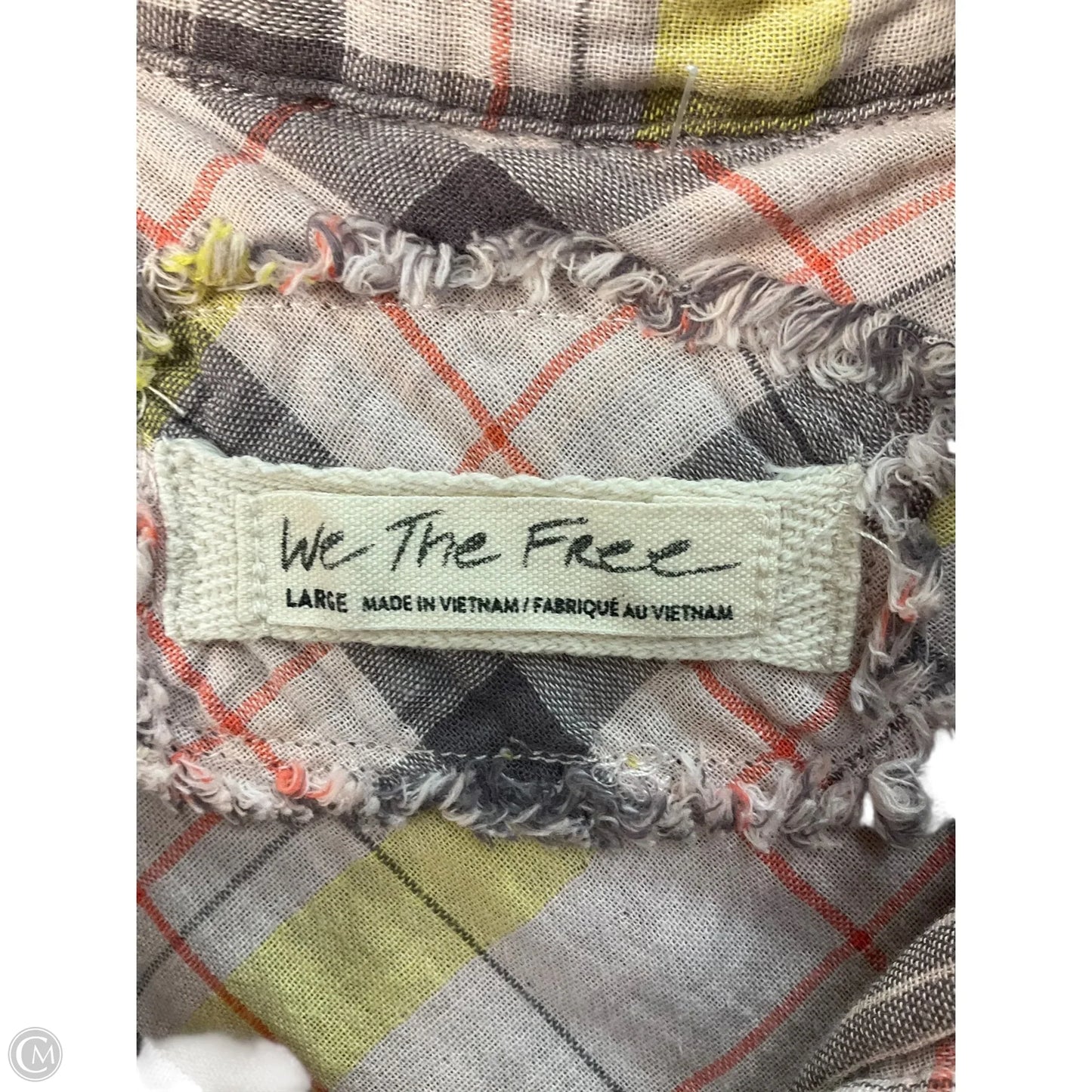 Top Long Sleeve By We The Free In Plaid Pattern, Size: L