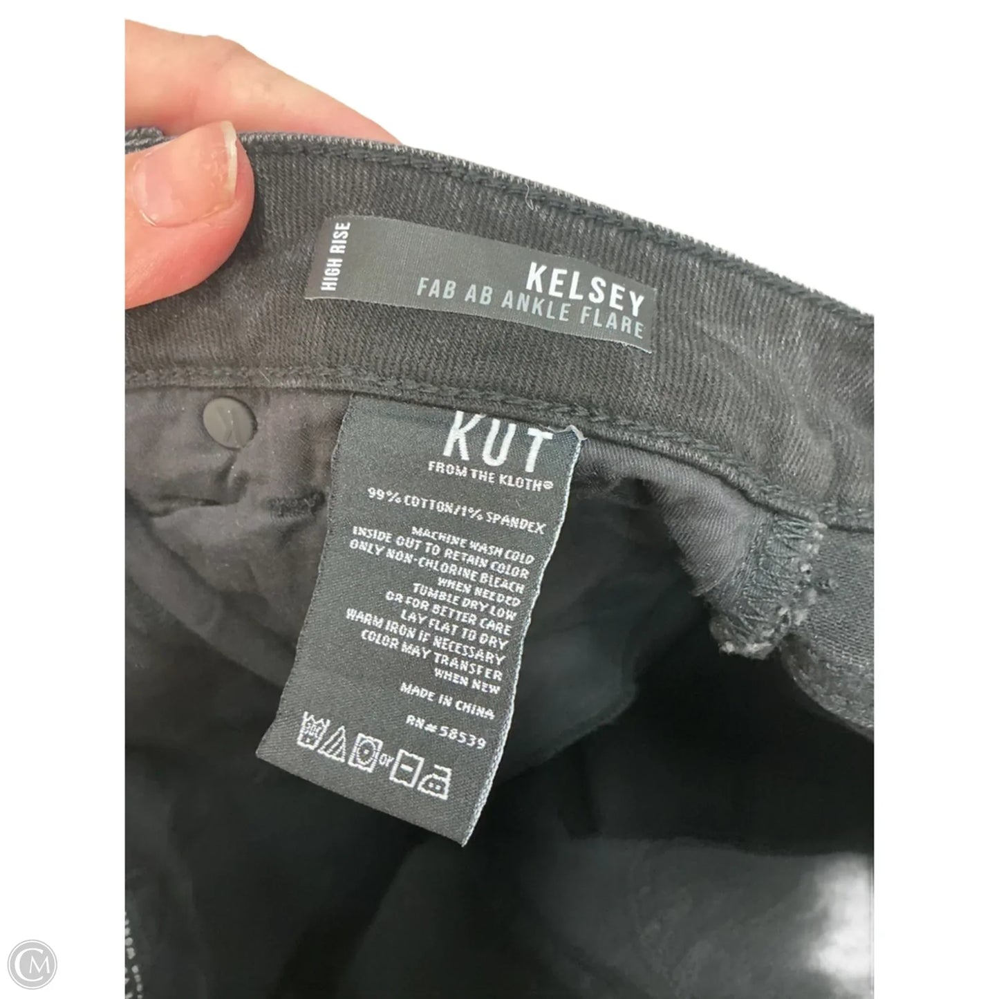 Jeans Flared By Kut In Black, Size: 4
