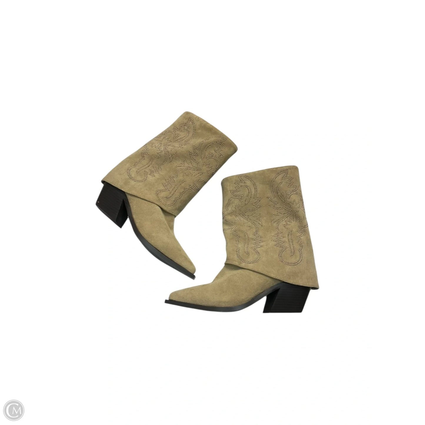 Boots Mid-calf Heels By Azalea Wang In Beige, Size: 6