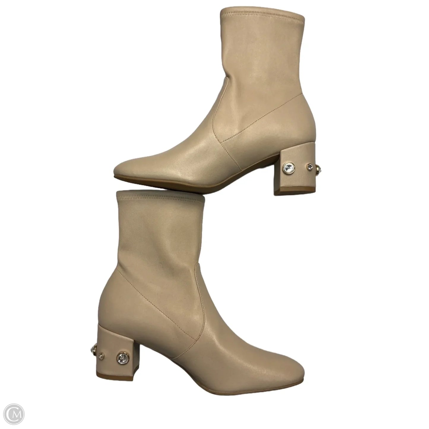 Boots Designer By Stuart Weitzman In Cream, Size: 7.5