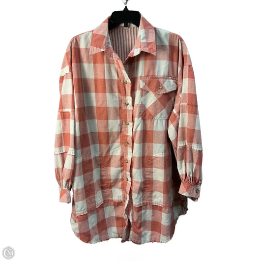 Tunic Long Sleeve By Easel In Peach, Size: S