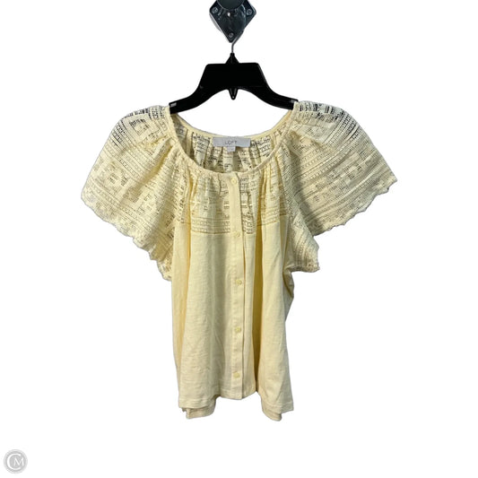 Top Sleeveless By Loft In Yellow, Size: M