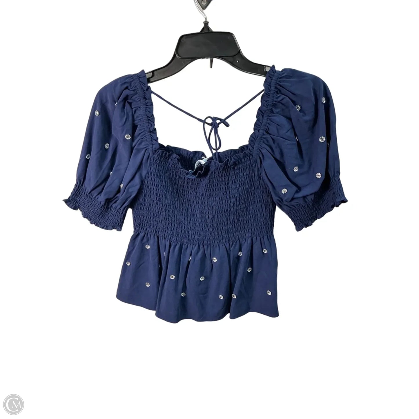 Top Short Sleeve By Nordstrom In Navy, Size: S