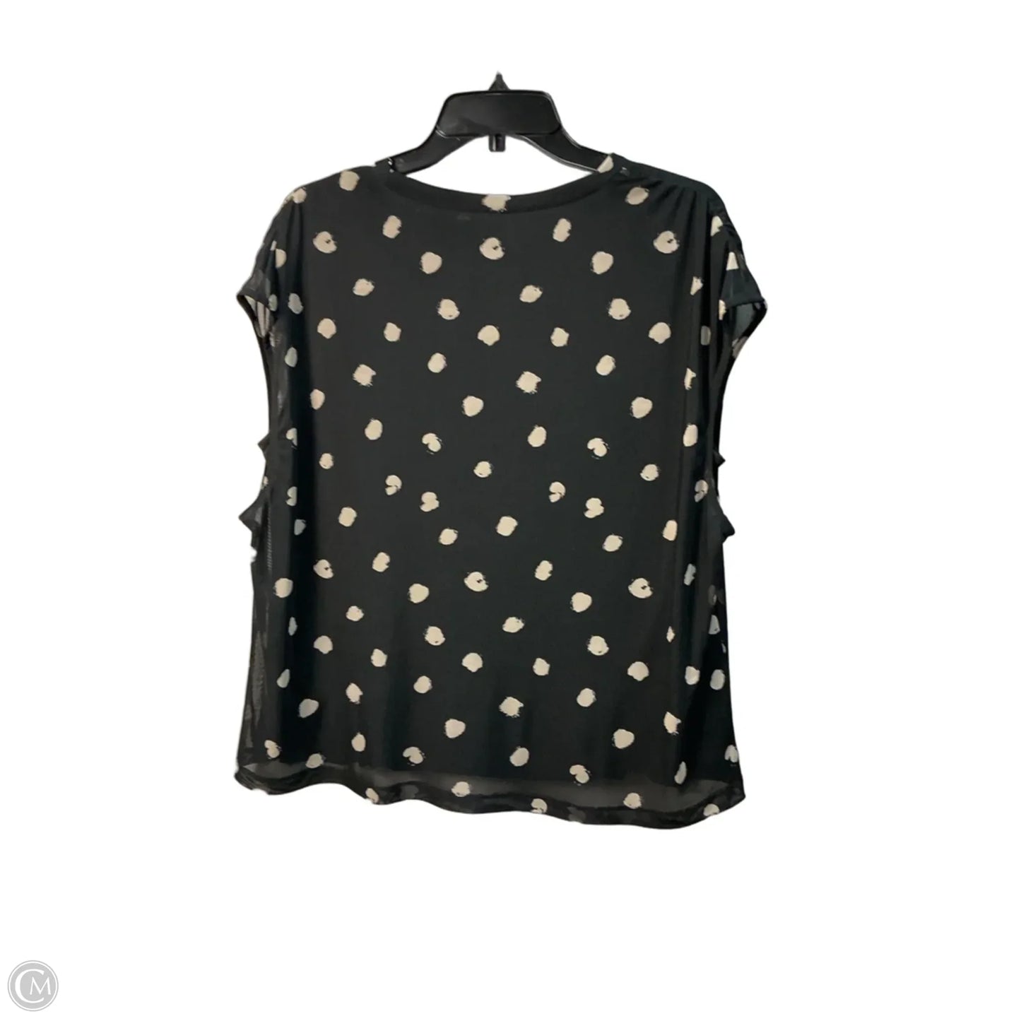 Top Sleeveless By Evereve In Black & Tan, Size: L