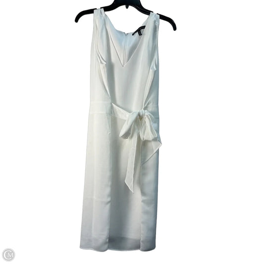 Dress Casual Midi By White House Black Market In White, Size: Xl