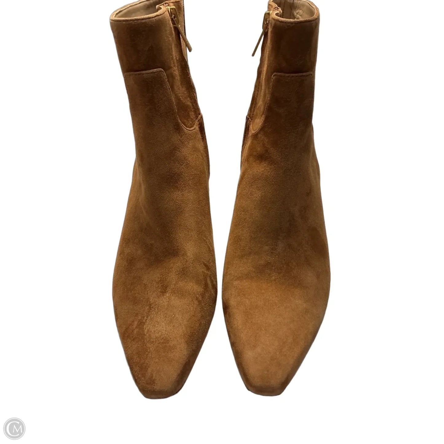 Boots Ankle Heels By Veronica Beard In Tan, Size: 9