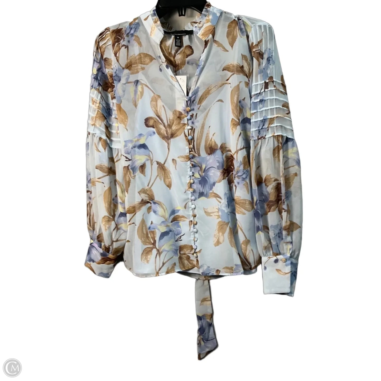 Top Long Sleeve By White House Black Market In Blue, Size: M