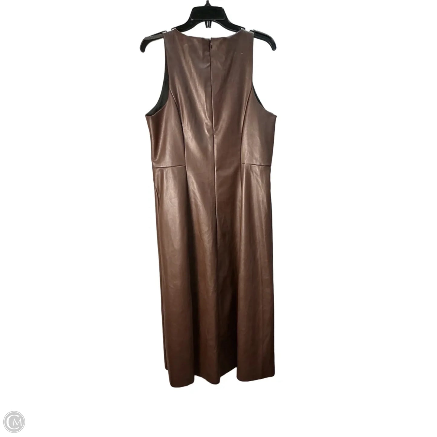 Dress Casual Midi By Banana Republic In Brown, Size: L