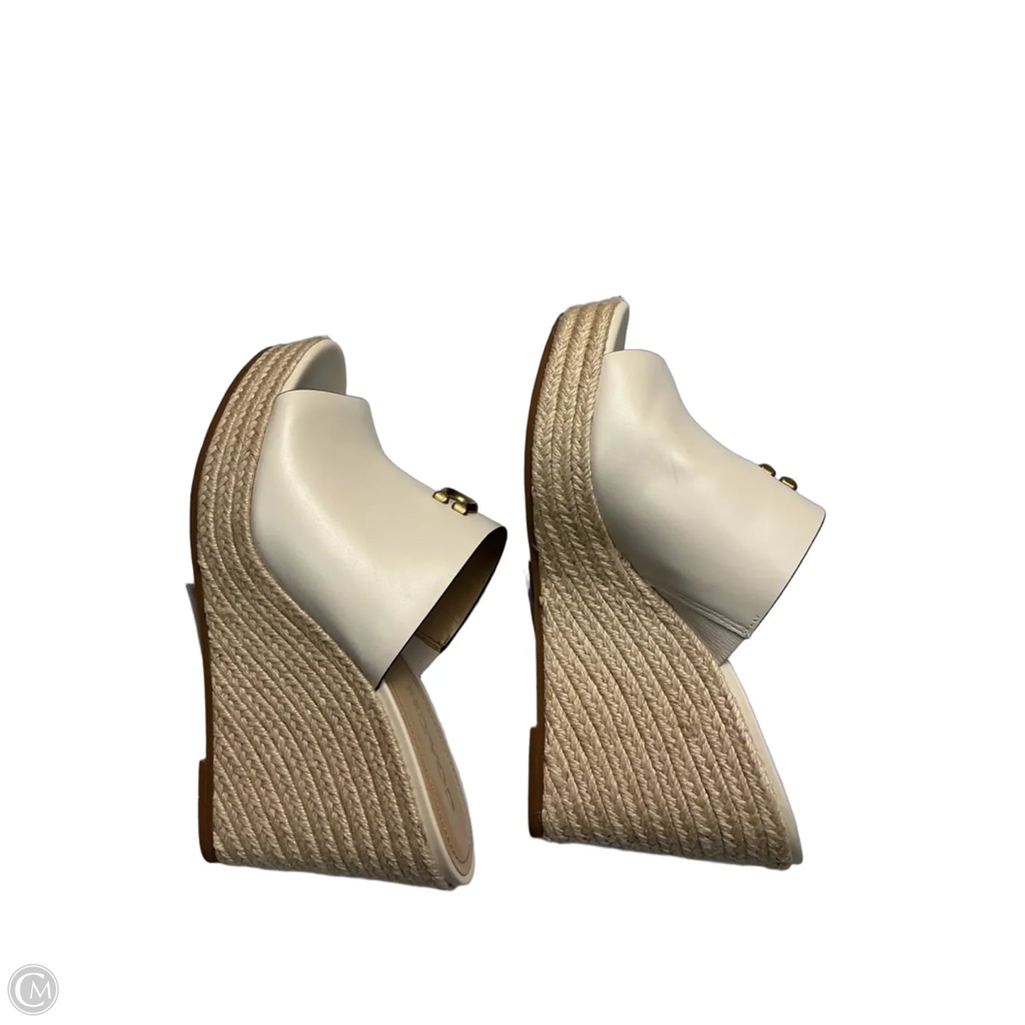 Sandals Designer By Coach In Cream, Size: 9