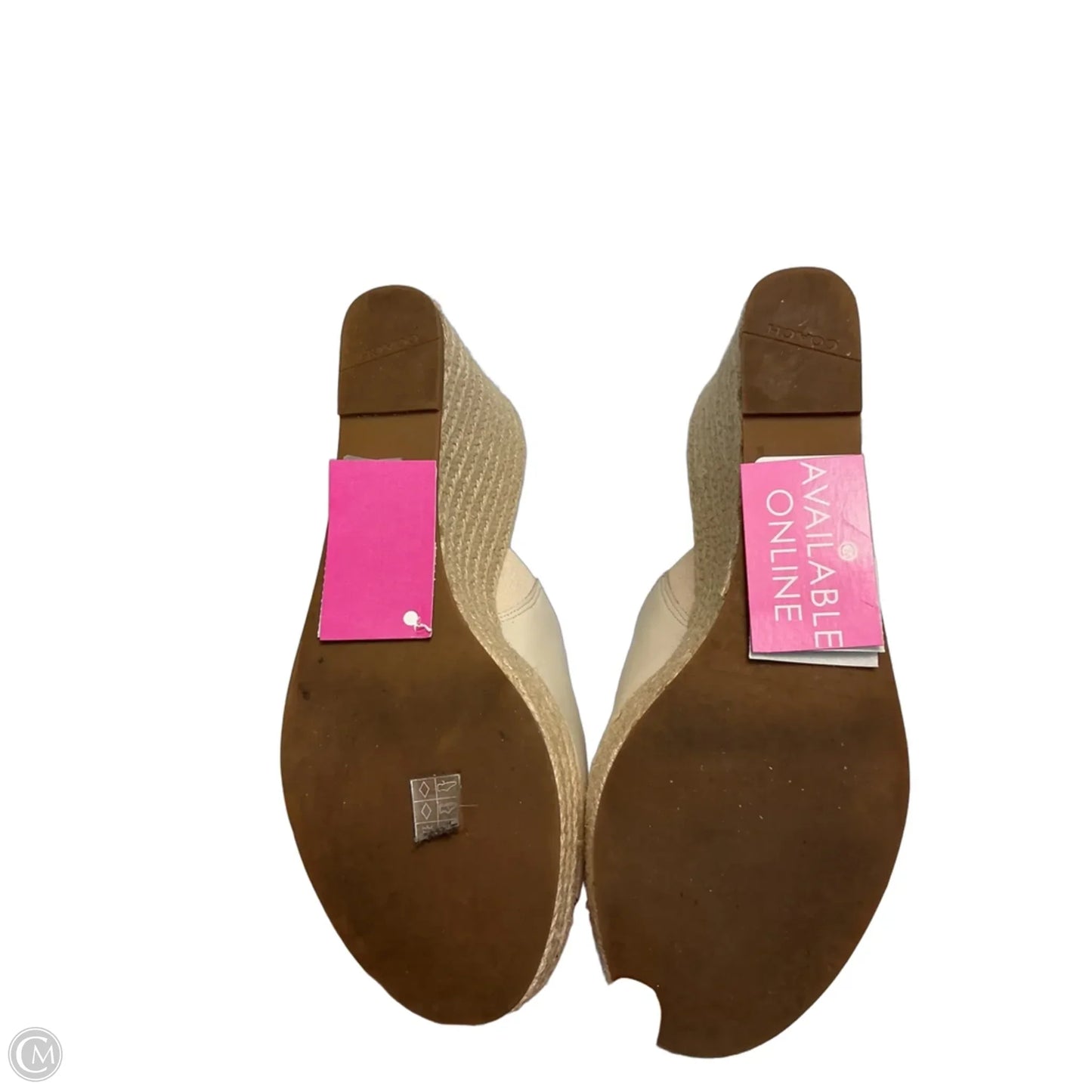 Sandals Designer By Coach In Cream, Size: 9