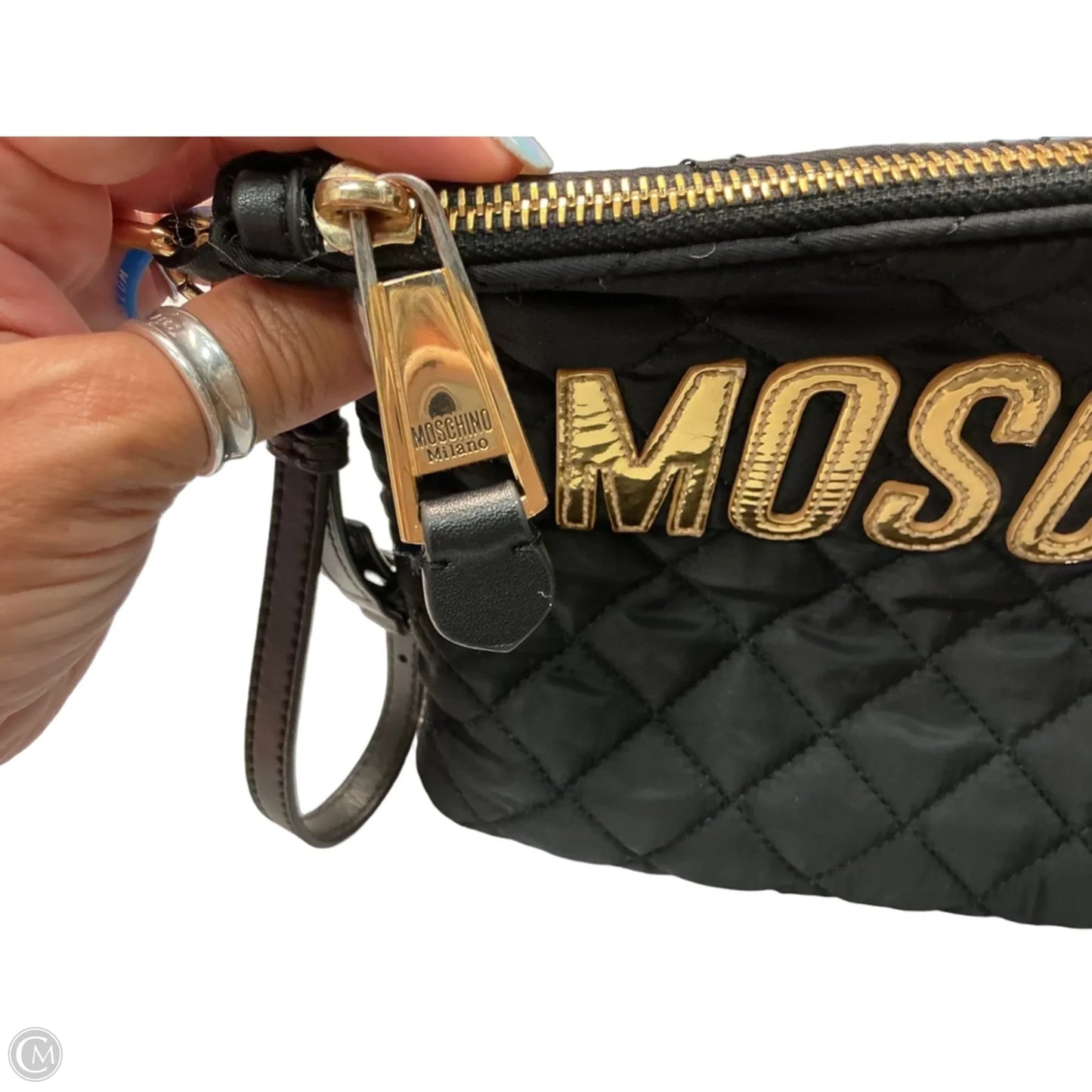 Wristlet Luxury Designer By Moschino, Size: Large